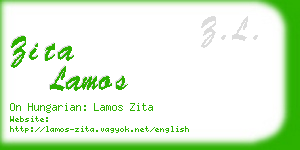 zita lamos business card